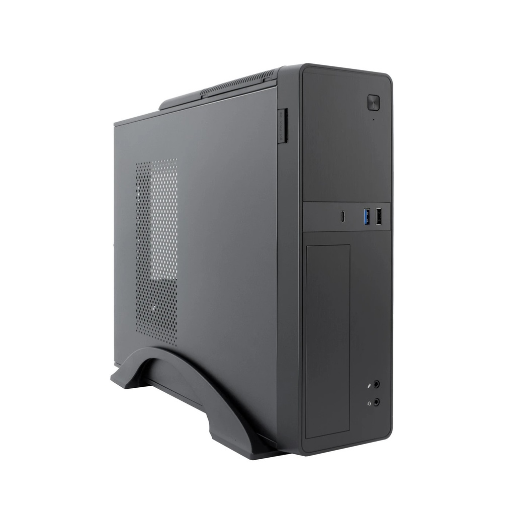 CoolBox T310 Slim Caja Torre Micro ATX, Mini ITX - Tamaño HDD 2.5", 3.5" - USB-2.0, USB 3.0, USB-C - Fuente de Alimentacion 500W - Color Negro