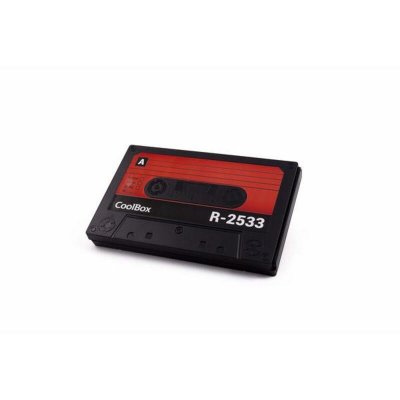 CoolBox SlimChase R-2533 Retro Caja Externa Disco SSD y HDD 2.5" SATA a USB 3.0 - Diseño Cassette de Audio