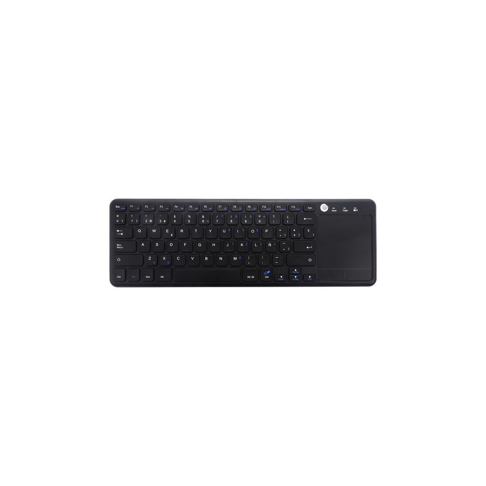 Coolbox TEW01-BK Teclado Inalambrico Touchpad - PC, TV - Color Negro