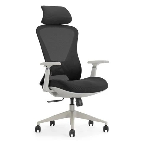 Cromad Gama Senior SE4000 Silla de Oficina - Piston de Gas de Grado 4 - Soportes Lumbar y Cervical Ajustables - Respaldo de Malla - Reposabrazos Ajustables 3D y Acolchados