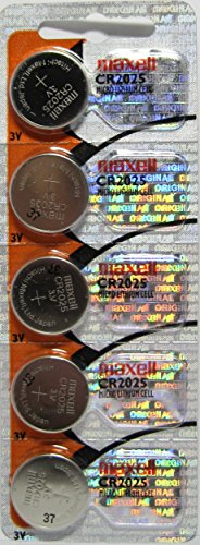 Maxell Pack de 5 Pilas Litio de Boton CR2025 3V