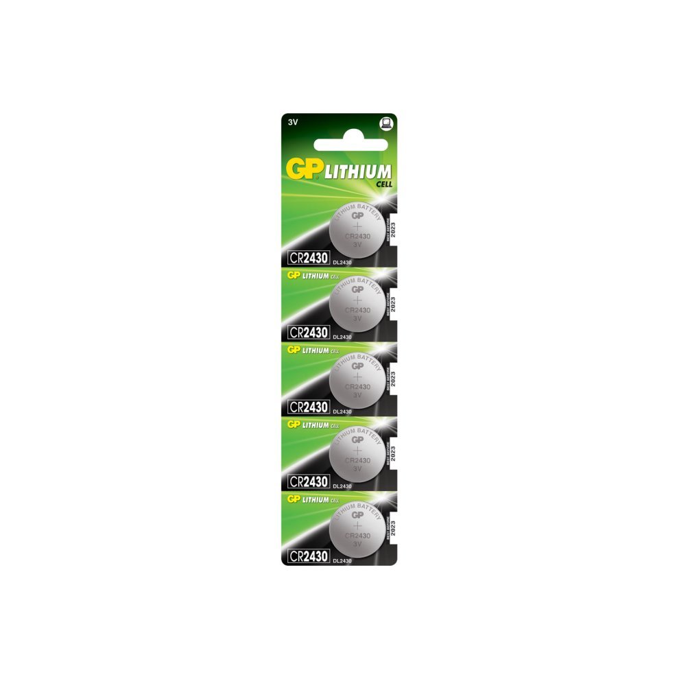 GP Lithium Pack de 5 Pilas Litio de Boton CR2430 3V