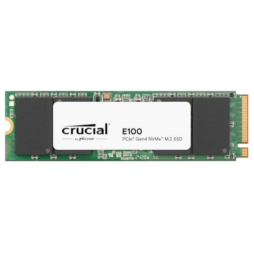 Crucial E100 Disco Duro Solido SSD 480GB M2 PCIe NVMe 4.0