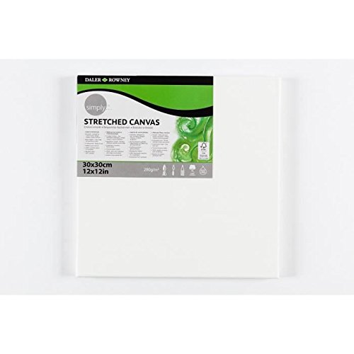 Daler Rowney Simply Bastidor Entelado 30x30cm - Imprimacion Triple - Grano Medio - 100% Algodon sin Acido - 250g