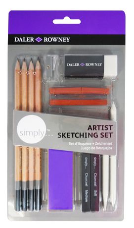 Daler Rowney Simply Pack de 13 Piezas para Dibujar y Esbozar - Idoneo para Artistas Principiantes
