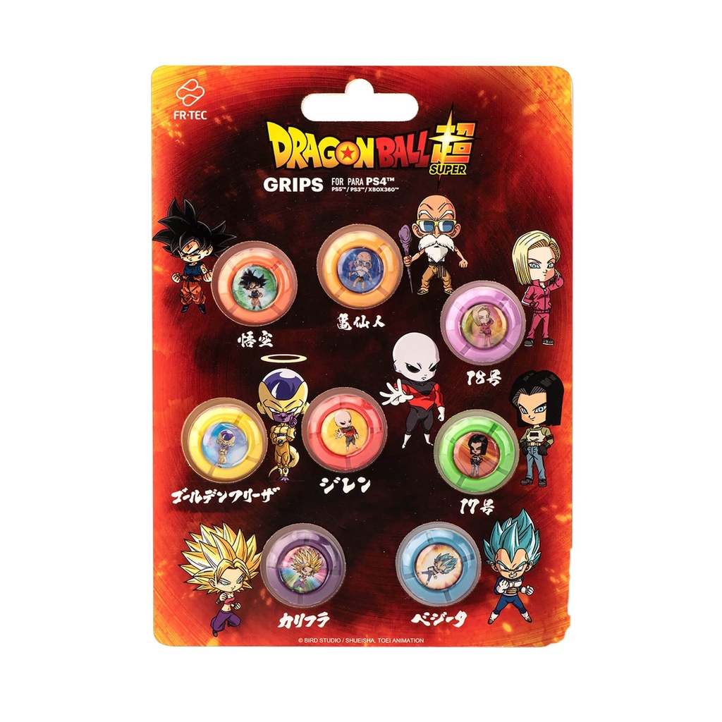 FR-TEC PS4 Grips Set Fighters - Mejora Agarre y Precision - Licencia Oficial Dragon Ball Super - Compatible PS5 y PS4 - Color Varios