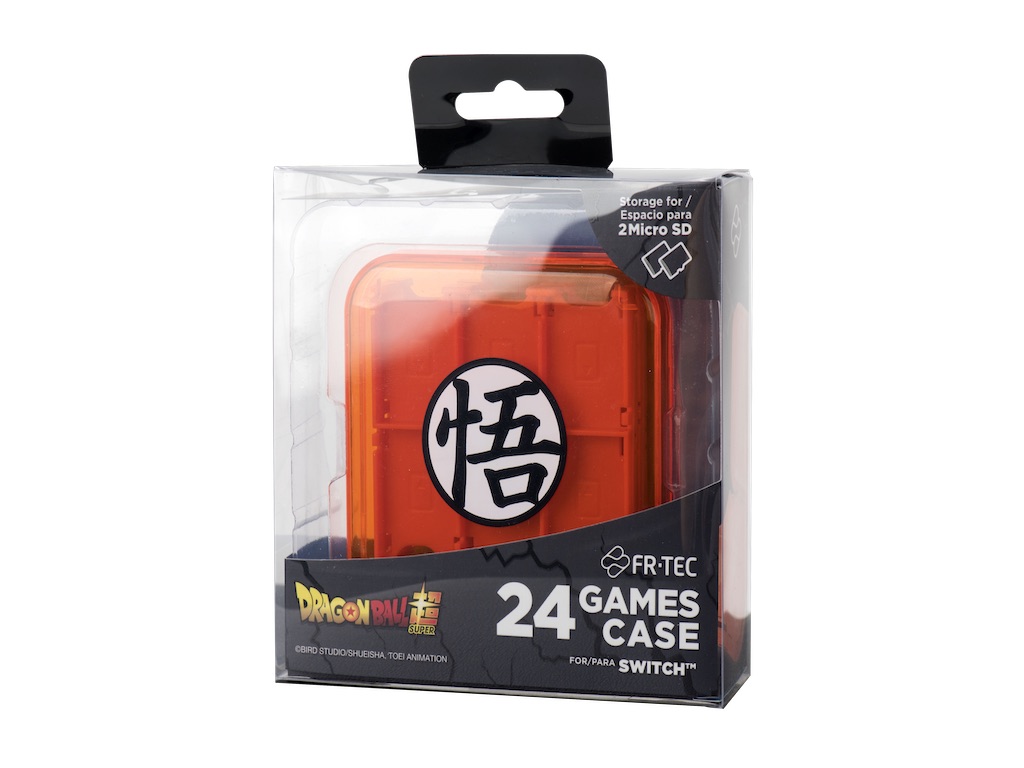 FR-TEC Caja de Transporte para Juegos de Nintendo Switch - Diseño Oficial de Dragon Ball Super - Capacidad para 24 Juegos y 2 Microsd - Plastico Resistente - Color Naranja