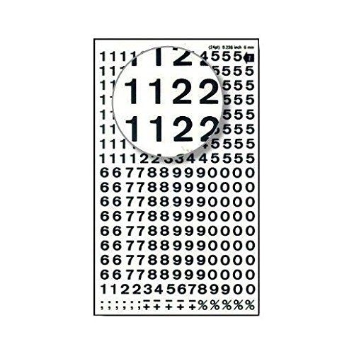 Apli Numeros Adhesivos - 256 Caracteres - Identificacion Rapida y Limpia - Color Negro