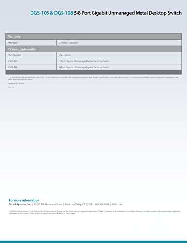 D-Link Switch 8 Puertos Gigabit 10/100/1000 Mbps