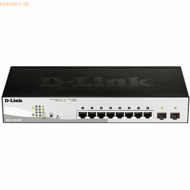 D-Link Switch Semigestionable 8 Puertos Gigabit PoE 45W + 2 Puertos Giga Combo