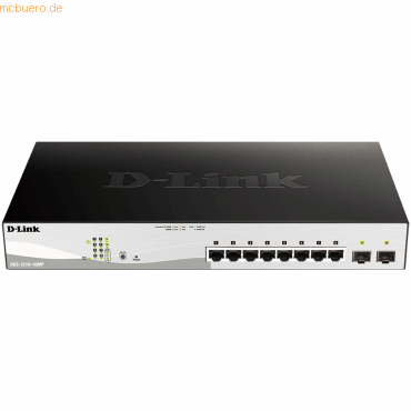 D-Link Switch Semigestionable 8 Puertos Gigabit PoE 130W + 2 Puertos Giga Combo