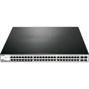 D-Link Switch Smart 48 Puertos Gigabit 10/100/1000 Mbps - PoE + 4 Puertos SFP