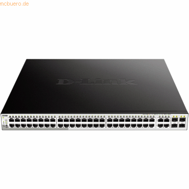 D-Link Switch Semigestionable 48 Puertos Gigabit PoE 370W + 4 Puertos Giga Combo