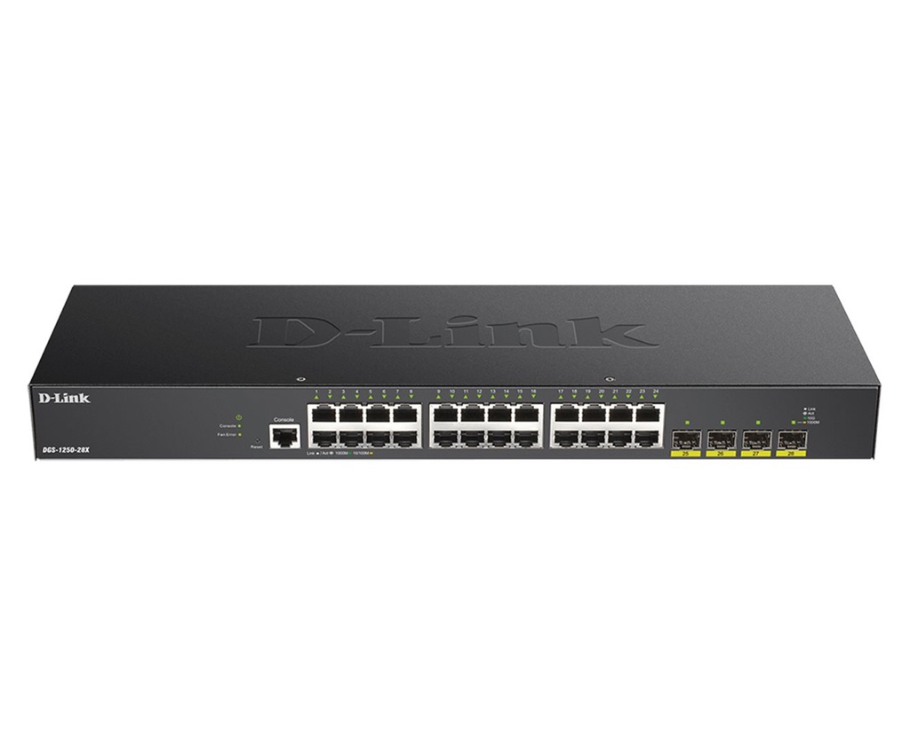 D-Link Switch Semiestionable 24 Puertos Gigabit + 4 Puertos 10G SFP+