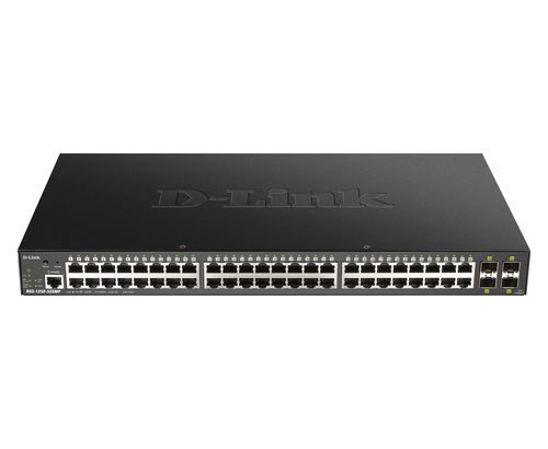 D-Link Switch Semigestionable 48 Puertos Gigabit PoE 370W + 4 Puertos SFP+ 10G