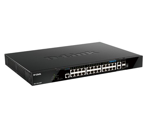 D-Link Switch Gestionado 20 Puertos Giga PoE + 4 Puertos 2.5G PoE + 2 Puertos 10G + 2 Puertos 10GSFP