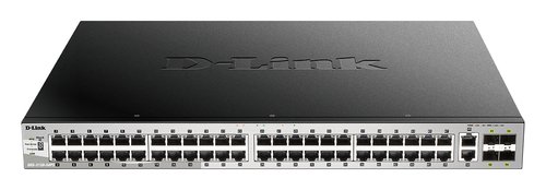 D-Link Switch Gestionable L3 48 Puertos Gigabite PoE 370W + 2 Puertos 10G + 4 Puertos 10G SFP+