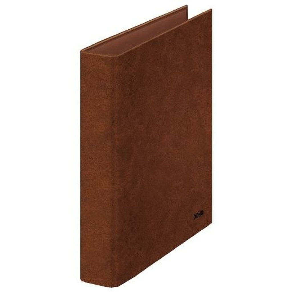 Dohe Carpeta de 2 Anillas Mixtas 40mm Folio Natural - Carton Forrado - Papel Impreso y Plastificado - Color Cuero