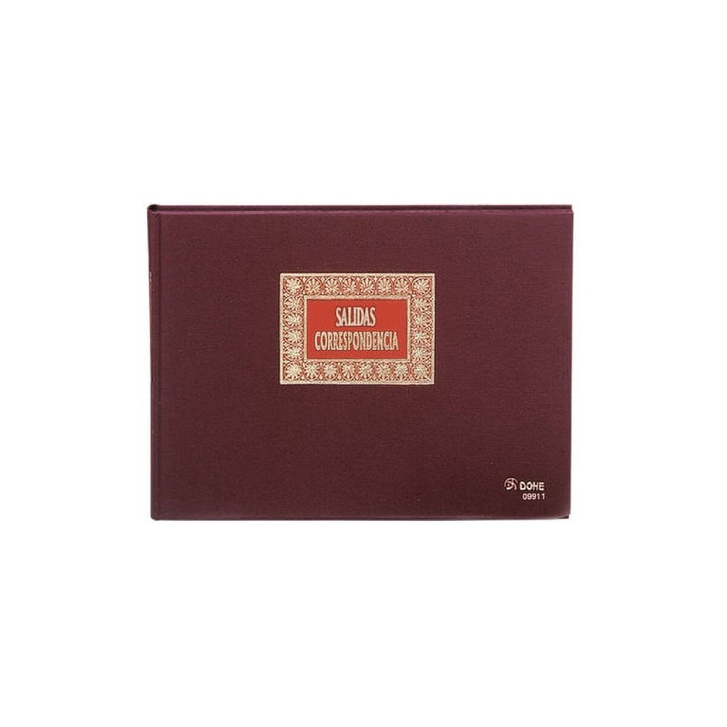 Dohe Cuaderno de Encuadernacion en Tela de Primera Calidad - 100 Hojas - Doble Estampacion en Rojo y Oro - Papel Offset de 100gr - Impreso a Dos Colores