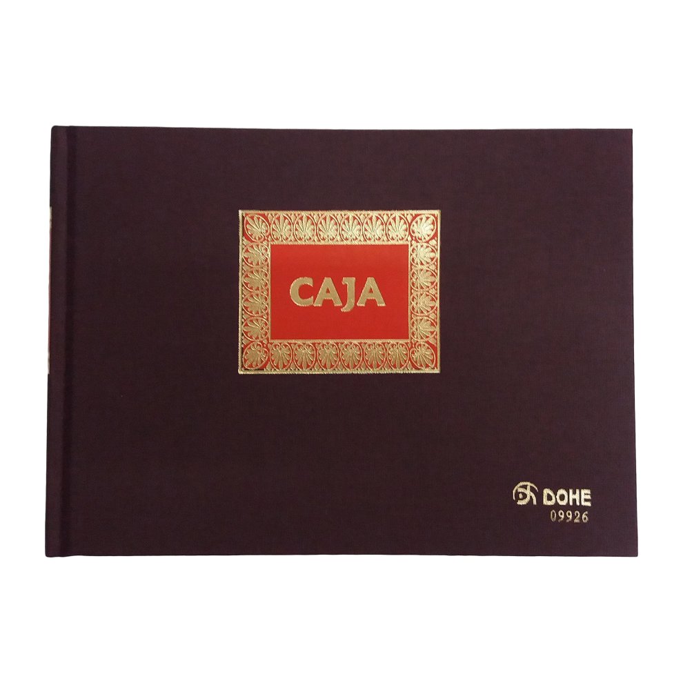 Dohe Cuaderno de Tela Premium - 100 Hojas Numeradas - Encuadernacion en Tela de Primera Calidad - Doble Estampacion en Rojo y Oro - Papel Offset de 100gr - Impreso a Dos Colores