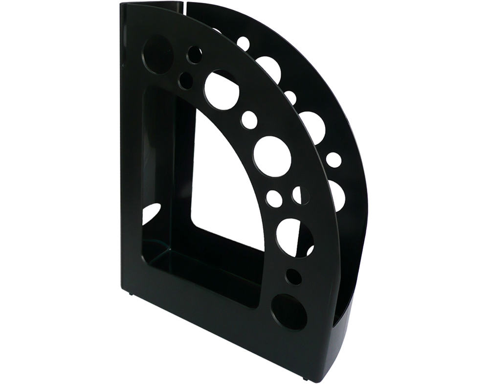 Dohe +Mab Revistero de Poliestireno de Alta Calidad - Medidas 80x318x245mm - Material 100% Reciclable - Color Negro