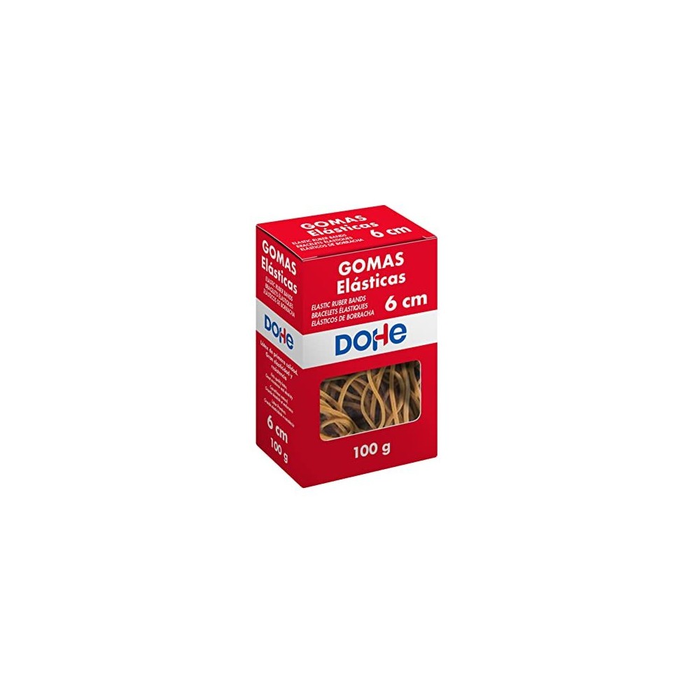 Dohe Goma de Borrar Resistente - 6cm de Longitud - Fabricada en Latex de Gran Elasticidad - Caja de 100gr