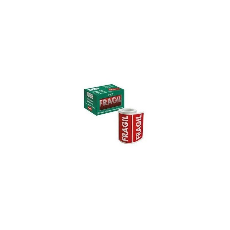 Dohe Rollo de 200 Etiquetas Adhesivas Fragil - 100x50mm - Ideal para Expedicion de Paquetes