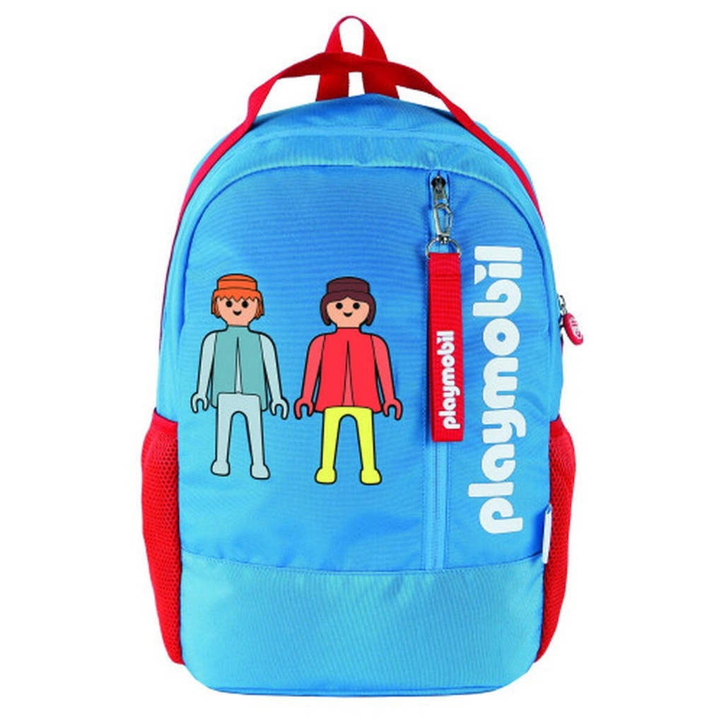 Dohe Mochila Grande Playmobil - Fabricada en Poliester - Compartimento Principal con Bolsillo Acolchado - Bolsillos Laterales para Bebidas - Tirantes Reforzados y Ajustables - Espalda Acolchada