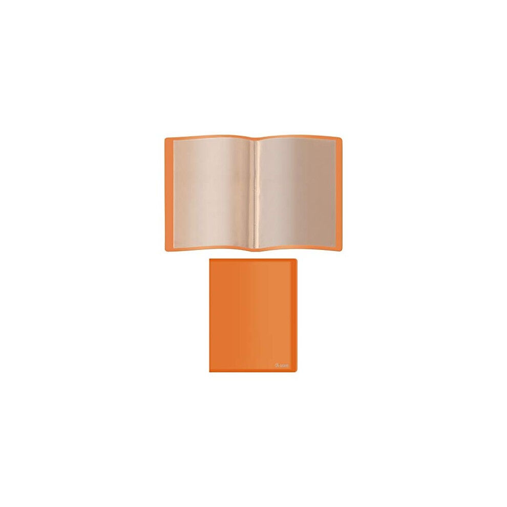 Dohe Carpeta con 20 Fundas Transparentes Soldadas A4 80mic - Tapa Flexible de Polipropileno - Color Naranja