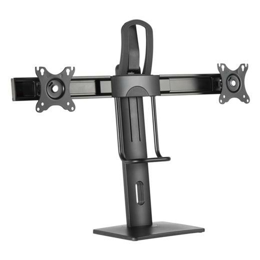 Aisens Soporte de Mesa PRO Contrapeso Giratorio e Inclinable para 2 Monitores (17"-27") - Color Negro