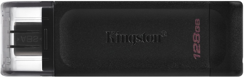 Kingston DataTraveler 70 Memoria USB Tipo C 128GB - USB-C 3.2 Gen 1 - Con Tapa - Color Negro (Pendrive)