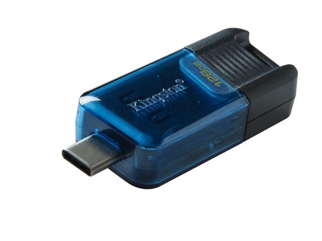 Kingston DataTraveler 80M Memoria USB-C 3.2 Gen 1 128GB - 200 MB/s en Lectura - Color Azul/Negro (Pendrive)