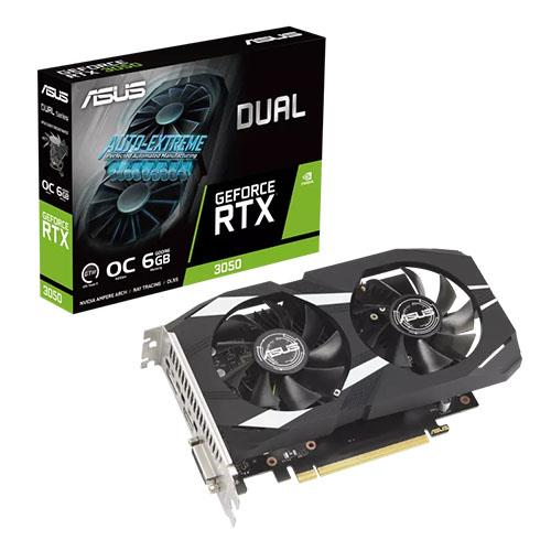 Asus Dual GeForce RTX 3050 OC Edition Tarjeta Grafica 6GB GDDR6 - HDMI, DVI, DisplayPort