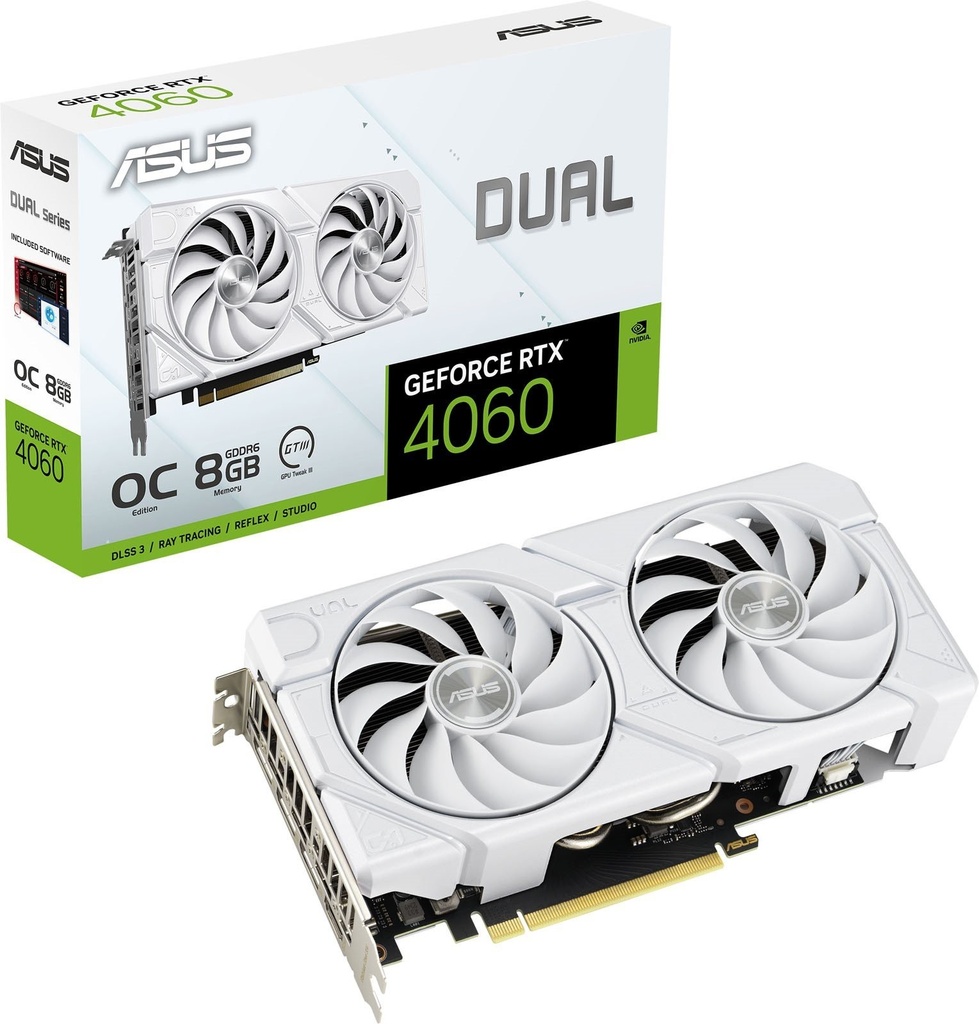 Asus Dual GeForce RTX 4060 EVO OC Edition Tarjeta Grafica 8GB GDDR6 DLSS3