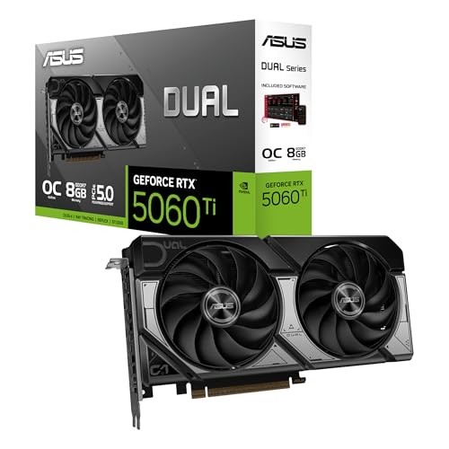 Asus GeForce RTX 5060 Ti Dual OC Tarjeta Grafica 8GB GDDR7 Reflex 2 RTX AI DLSS4