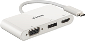 D-Link Hub USB-C a HDMI, DisplayPort, VGA