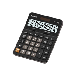 Casio DX-12B Calculadora de Escritorio - Pantalla Extragrande LCD de 12 Digitos - Solar y Pilas - Color Negro