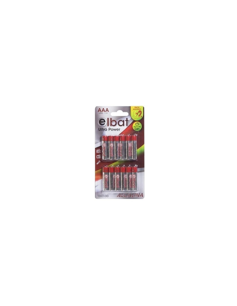 Elbat Pack de 12 Pilas Alcalinas LR03/AAA