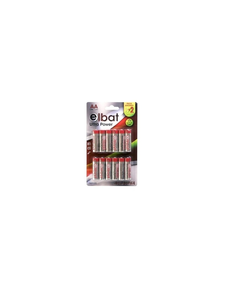 Elbat Pack de 12 Pilas Alcalinas LR6/AA