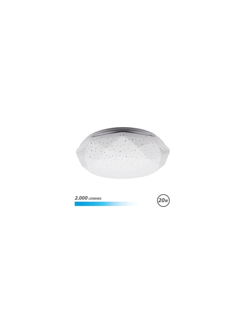 Elbat Serie Neptuno Aplique de Techo LED 20W 2000lm - 6500K Luz Fria - Diametro 28cm