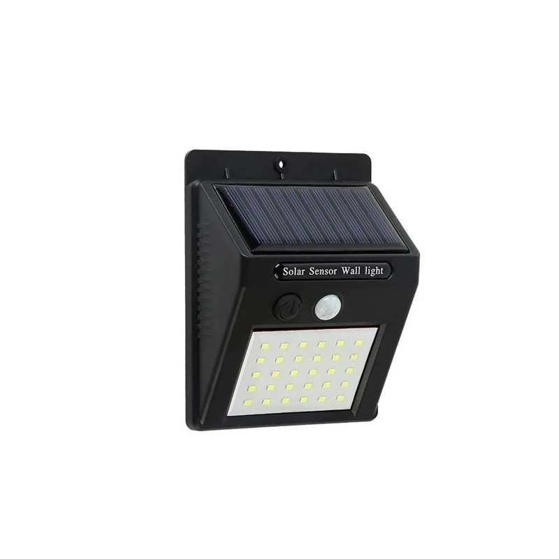 Elbat Aplique Led Solar - 30LM - Luz Fria 6500K - Sensor de Movimiento - Bateria 1200mAh