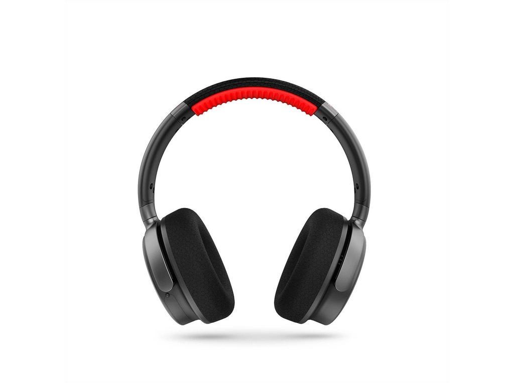 Energy Sistem Auriculares Bluetooth - 50h Autonomia - IPX5 Resistente - Deep Bass - Almohadillas Intercambiables - Diseño Plegable - Materiales Reciclados - Color Negro
