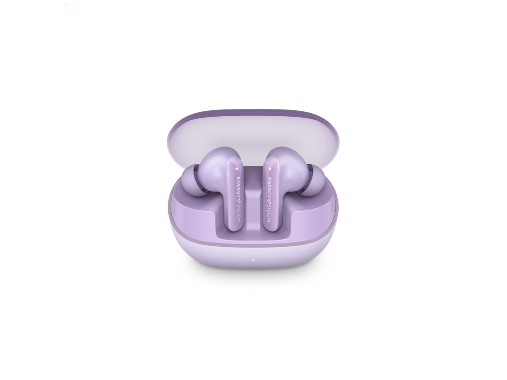Energy Sistem Auriculares ANC - Cancelacion de Ruido - 25h Autonomia - Bluetooth 5.4 - Resistencia IPX4 - Materiales Reciclados - Color Morado