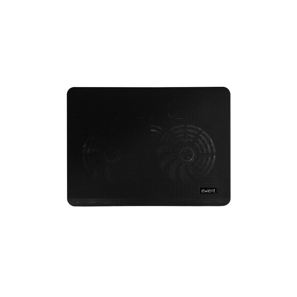 Ewent EW1256 Base de Refrigeracion para Portatil hasta 17" - 2 Ventilador - Altura Ajustable - Color Negro