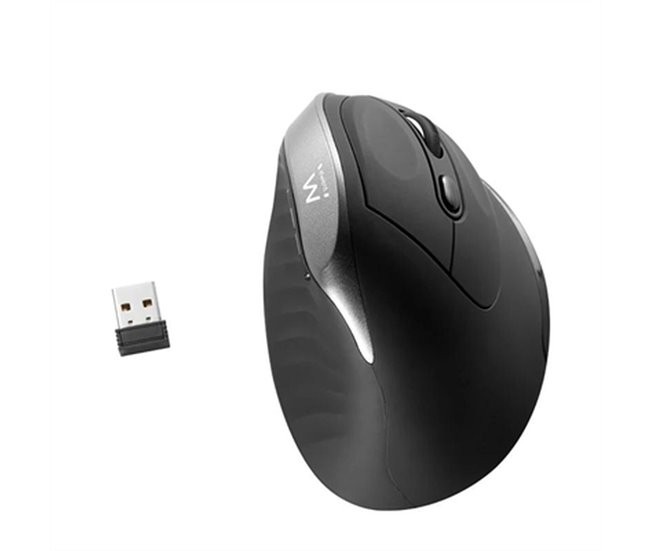Ewent Raton Inalambrico 2.4hz - Receptor USB-A - DPI Seleccionable 800-1200-2400dpi - 1 Bateria AA (Incluida) - Color Negro/Gris