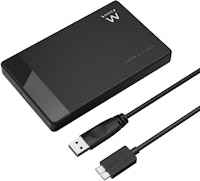 Ewent Caja Externa USB 3.2 - Instalacion sin Herramientas - Plug and Play - SATA 2.5"- Color Negro