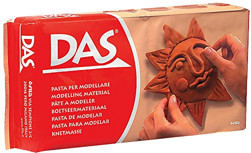 Das Pasta para Modelar - 500gr - Facil de Trabajar - Seca al Aire - Color Terracota