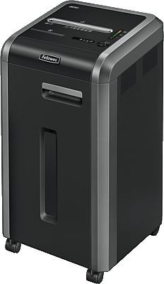 Fellowes 225Ci Destructora de Papel Manual Corte en Particulas P-4 - Destruye hasta 24 Hojas - Capacidad de la Papelera 60L - Color Negro