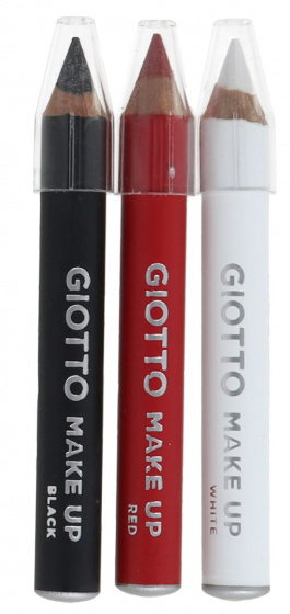Giotto Make Up Vampire Pack con 3 Lapices Cosmeticos de Tematica Vampiro - Se Lava con Agua - Dermatologicamente Testado - Colores Surtidos