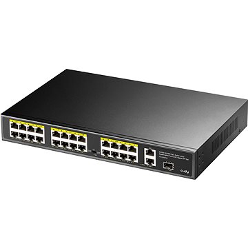 Cudy FS1026PS1 Switch Gigabit de 24 puertos PoE+ de 10/100 Mbits + 2 Puerto de Enlace Ascendente Gigabit + 1 Ranura SFP de 1,25 Gbps
